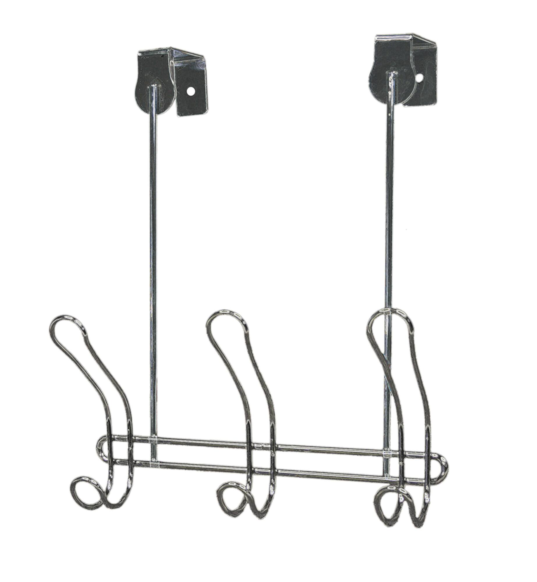 Simplify Chrome 3-Hook Compact Over the Door Hooks